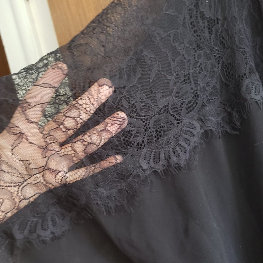 Black Lace Cardigan-LONG